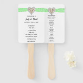 ユニコーングリーンレース結婚式 プログラムファン ハンドファン (正面&裏面)