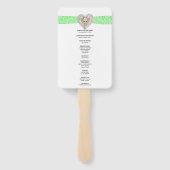 ユニコーングリーンレース結婚式 プログラムファン ハンドファン (裏面)