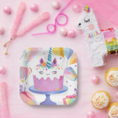 ユニコーンケーキ紙プレート ペーパープレート (パーティー)