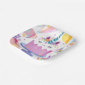 ユニコーンケーキ紙プレート ペーパープレート (傾斜あり)