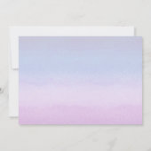 ユニコーンケーキ誕生日招待状ピンクパープル金ゴールド 招待状 (裏面)