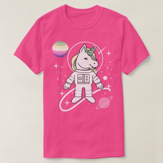 ユニコーンゲンドルフェ宇宙飛行士プライド Tシャツ (デザイン正面)