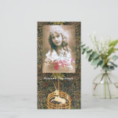 ユニコーンゴシックファンタジーグリーンフローラクリスマス シーズンカード (スタンド正面)