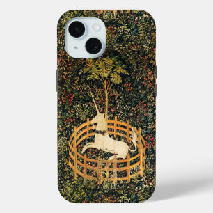 ユニコーンゴシックファンタジー花,フローラモチーフ iPhone 15ケース