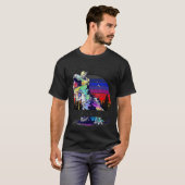 ユニコーンサウルスレックスをユニコーンの草原で Tシャツ (正面フル)