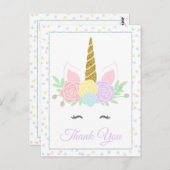 ユニコーンサンキューカードはがき ポストカード (正面/裏面)