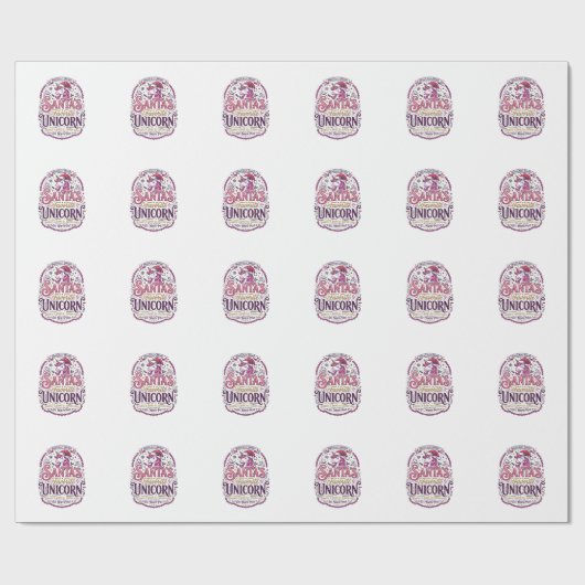 ユニコーンサンタのお気に入りのユニコーン ラッピングペーパー (フラット)