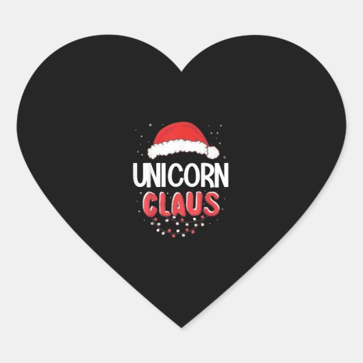 ユニコーンサンタクロースのクリスマスマッチング衣装T-S ハートシール (正面)