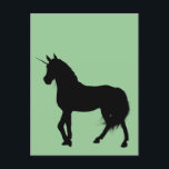 ユニコーンシルエットハガキ ポストカード<br><div class="desc">黒いユニコーンシルエット</div>