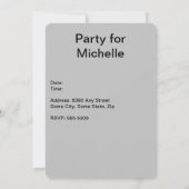 ユニコーンシルエットフルムーンハッピーバースデーパーティー 招待状 (裏面)