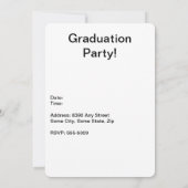 ユニコーンシルエットフルムーン卒業パーティー 招待状 (裏面)