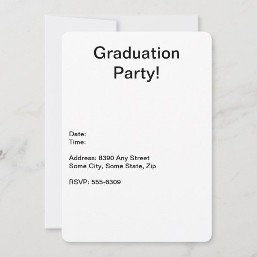 ユニコーンシルエットフルムーン卒業パーティー 招待状 (裏面)