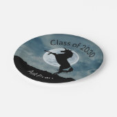 ユニコーンシルエットムーンクラス2030年卒業 ペーパープレート (アングル)