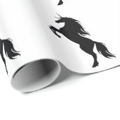 ユニコーンシルエットラッピング紙 ラッピングペーパー (ロールコーナー)