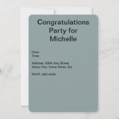 ユニコーンシルエット満月おめでとう 招待状 (裏面)