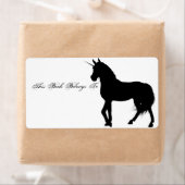 ユニコーンシルエット蔵書票 ラベル (インサイチュ)