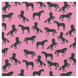 ユニコーンシルエット（ピンクとブラック） ファブリック