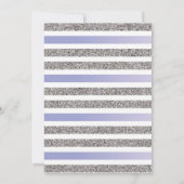 ユニコーンシルバーグリッターフローラ誕生日招待状 招待状 (裏面)