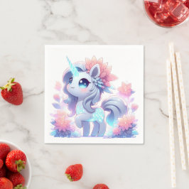 ユニコーンシンプル威厳のあるベビーシャワー スタンダードカクテルナプキン