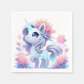 ユニコーンシンプル威厳のあるベビーシャワー スタンダードカクテルナプキン (正面)