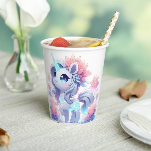 ユニコーンシンプル威厳のあるベビーシャワー 紙コップ (インサイチュ)