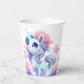ユニコーンシンプル威厳のあるベビーシャワー 紙コップ (正面)