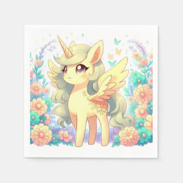 ユニコーンシンプル赤ちゃんシャワー スタンダードカクテルナプキン