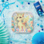 ユニコーンシンプル赤ちゃんシャワー ペーパープレート (パーティー)