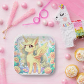 ユニコーンシンプル赤ちゃんシャワー ペーパープレート (パーティー)