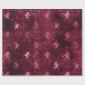 ユニコーンシークインブラックスパークマルサルグリッターブルゴーニュ ラッピングペーパー (フラット)