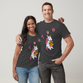 ユニコーンジャンクフードかわいい魔法のピザの馬 Tシャツ (ユニセックス)