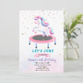 ユニコーンジャンプ誕生日パーティー招待状 招待状 (スタンド正面)