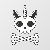 ユニコーンスカルとクロスボーン ウィンドウサイン (シート)