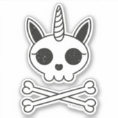 ユニコーンスカルとクロスボーン シール (正面)