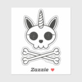 ユニコーンスカルとクロスボーン シール (シート)