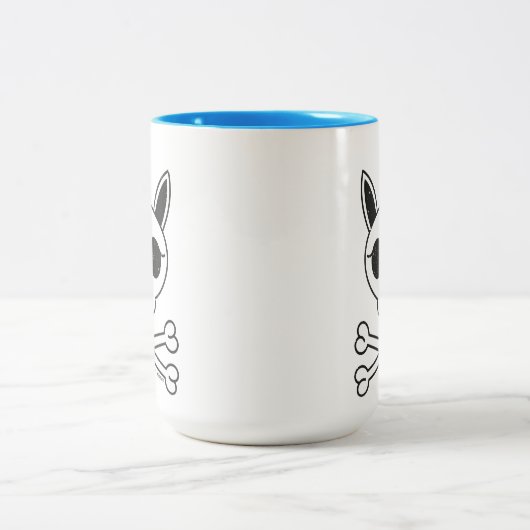 ユニコーンスカルとクロスボーン ツートーンマグカップ (中央)