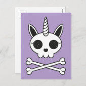 ユニコーンスカルとクロスボーン ポストカード (正面/裏面)