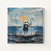 ユニコーンスカルマジカルウィッチーゴシックスパイダーAIアート ノートブック (裏面)