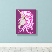 ユニコーンスカル キャンバスプリント (インサイチュ (ウッドフロア))