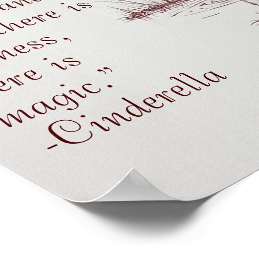 ユニコーンスケッチカスタム引用文感動的 ポスター (角)