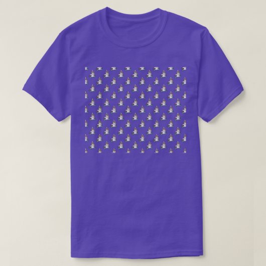 ユニコーンスケーター模様 Tシャツ (デザイン正面)