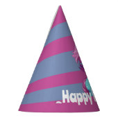 ユニコーンストライプの誕生日パーティーハット パーティーハット (左)