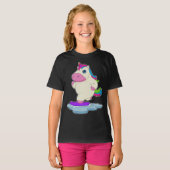 ユニコーンスノーボードウィンタースポーツ Tシャツ (正面フル)