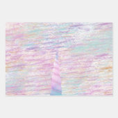 ユニコーンスパルクルグリッター金ゴールド虹 ラッピングペーパーシート (正面2)