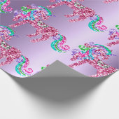 ユニコーンスパークリーグリッターピンクフェアVIP紫 ラッピングペーパー (角)