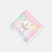 ユニコーンスライムバースデーパーティナプキンスライムパーティー スタンダードカクテルナプキン (角)