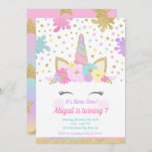 ユニコーンスライム招待状スライムパーティー 招待状 (正面/裏面)