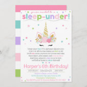 ユニコーンスリープダウン招待状、ユニコーン招待状 招待状 (正面/裏面)