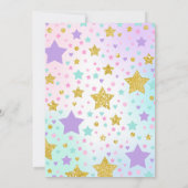 ユニコーンスリーポーバーパーティの招待状スランバーパーティー 招待状 (裏面)