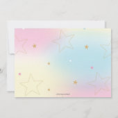 ユニコーンスロッスプールパーティー誕生日ガールフォト 招待状 (裏面)